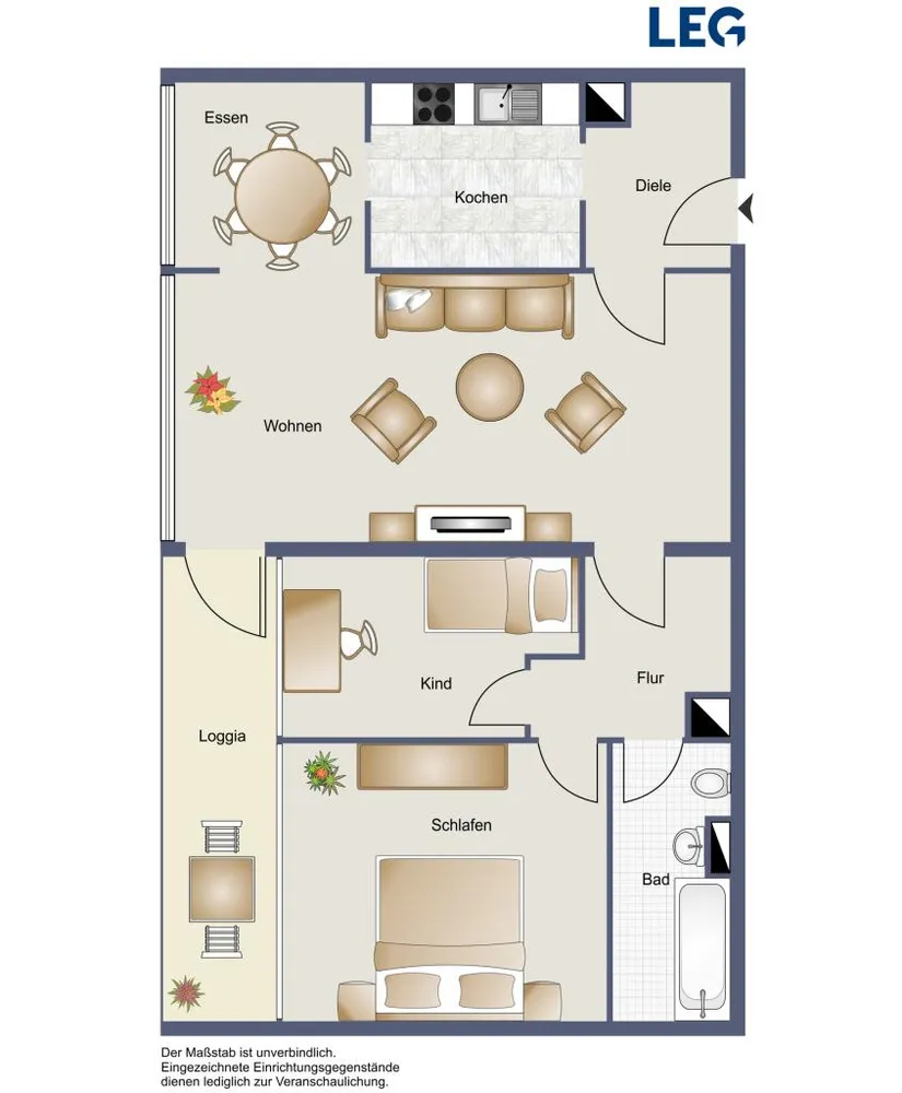3 Zimmer Wohnung mit 78 m² in Braunschweig – Bild 2