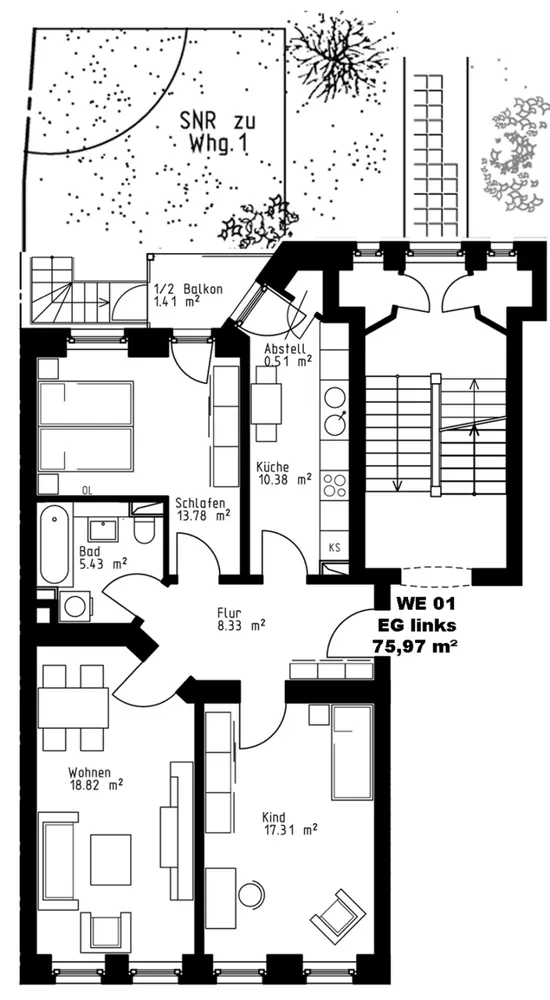 3 Zimmer Wohnung mit 76 m² in Leipzig – Bild 8