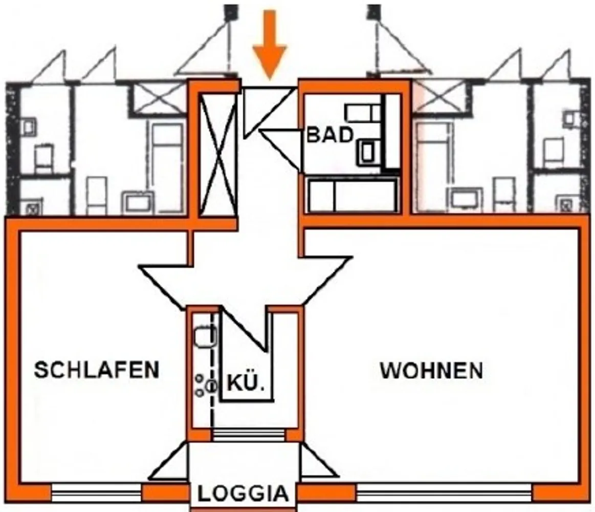 2 room apartment with 47 m² in Nuremberg – Photo 6