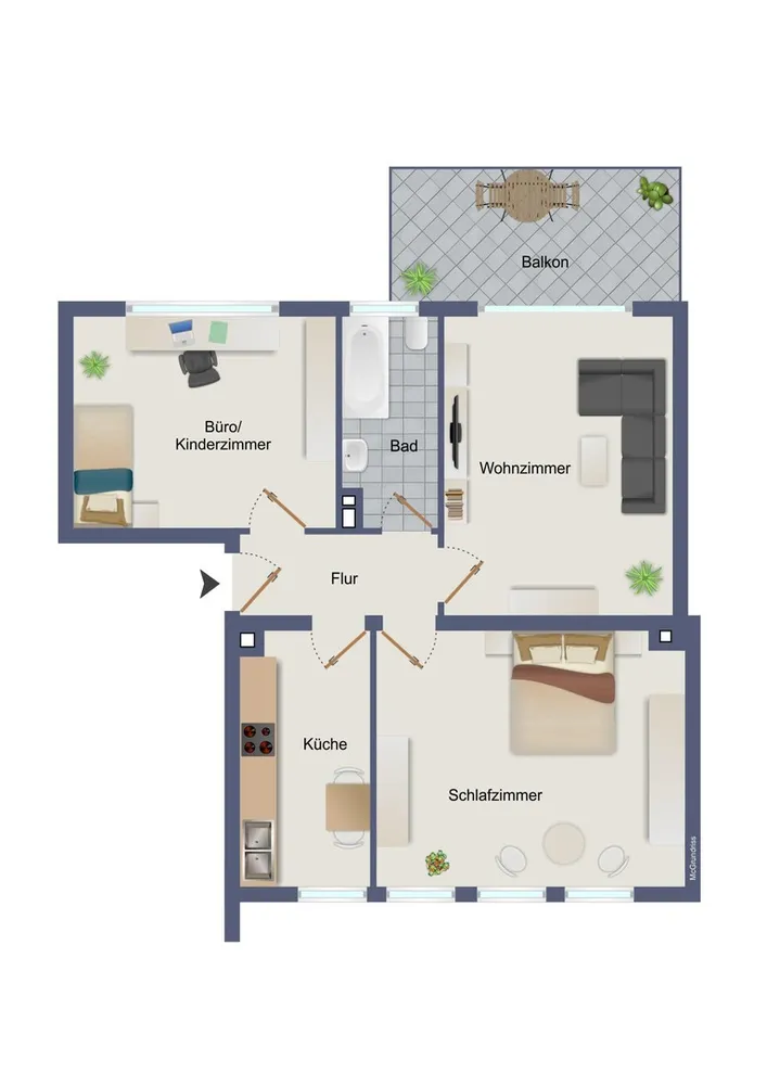 3 Zimmer Wohnung mit 67 m² in Gelsenkirchen – Bild 9