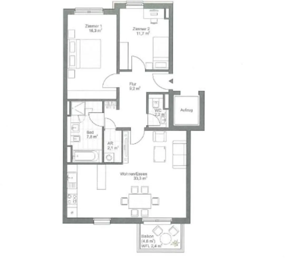 3 Zimmer Wohnung mit 85 m² in Hamburg – Bild 4