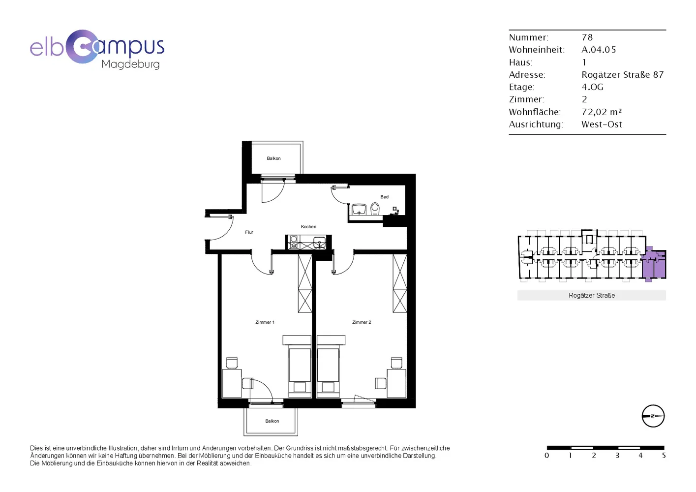 2 room apartment with 72 m² in Magdeburg – Photo 8