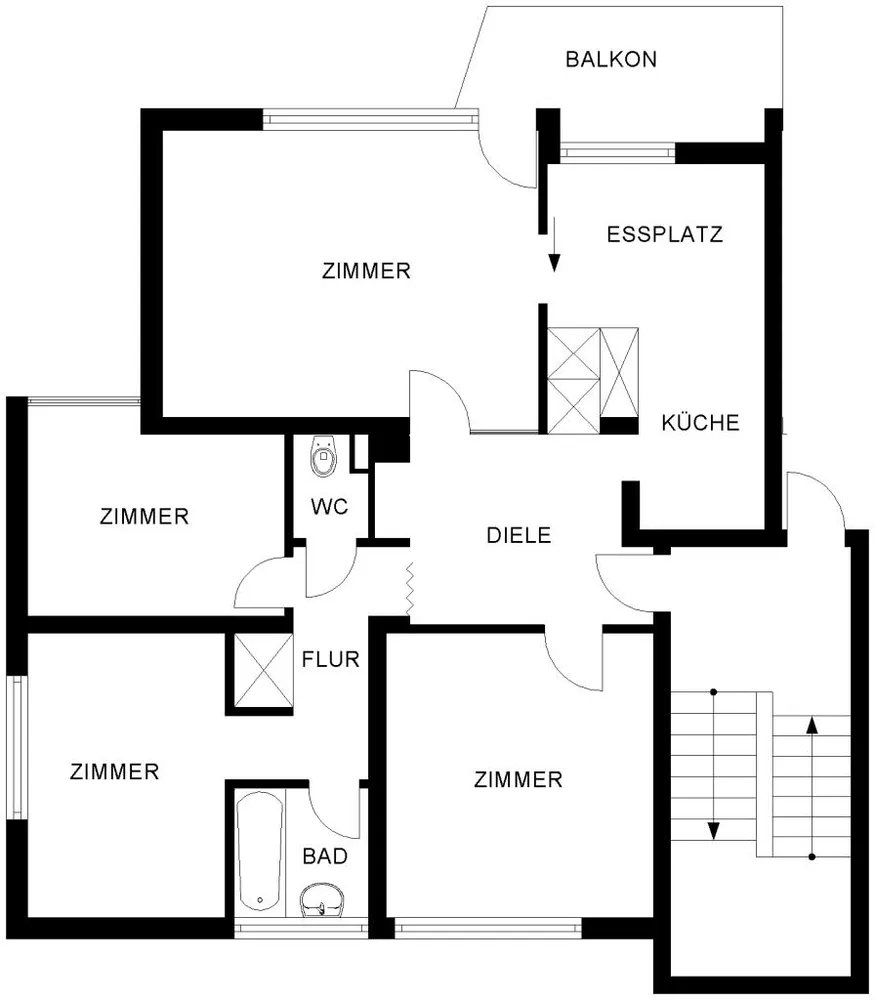 4 Zimmer Wohnung mit 90 m² in Bochum – Bild 3
