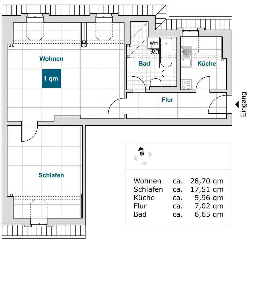2 Zimmer Wohnung mit 66 m² in Dresden – Bild 3