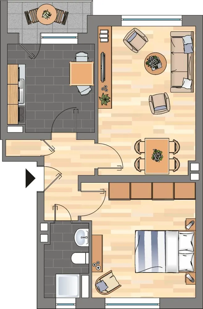 2 Zimmer Wohnung mit 46 m² in Kiel – Bild 3