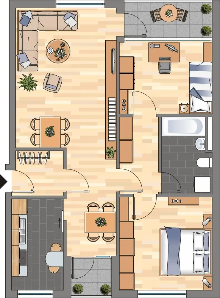 3 Zimmer Wohnung mit 84 m² in Braunschweig – Bild 2