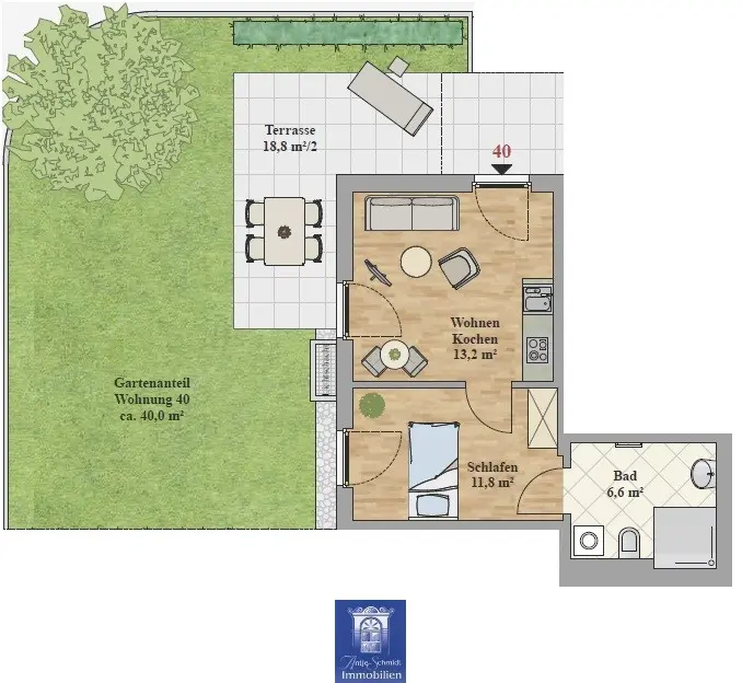 2 Zimmer Wohnung mit 41 m² in Dresden – Bild 2