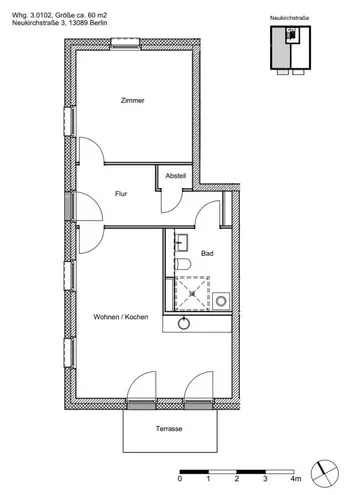 2 Zimmer Wohnung mit 54 m² in Berlin – Bild 2