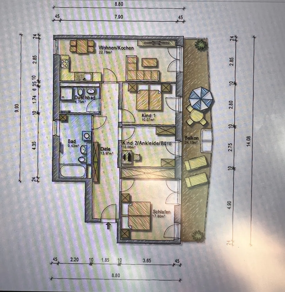 4 Zimmer Wohnung mit 102 m² in München – Bild 2