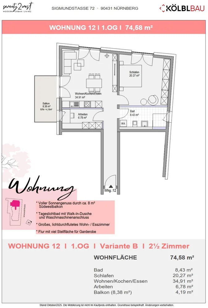 3 Zimmer Wohnung mit 75 m² in Nürnberg – Bild 11