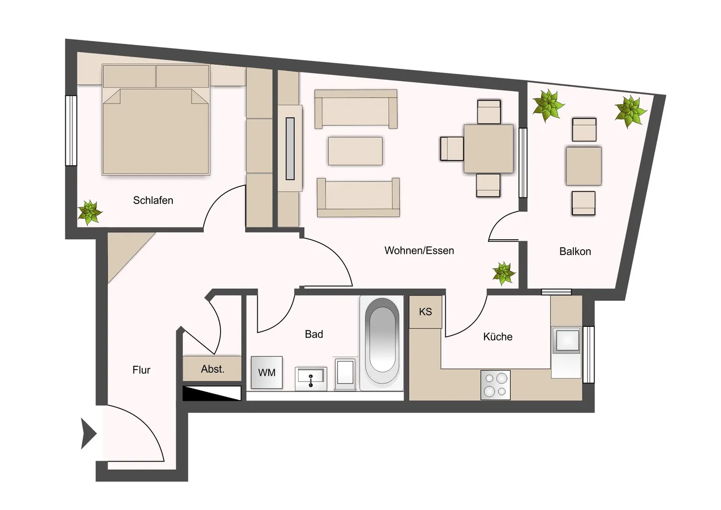 2 Zimmer Wohnung mit 60 m² in Leipzig – Bild 3