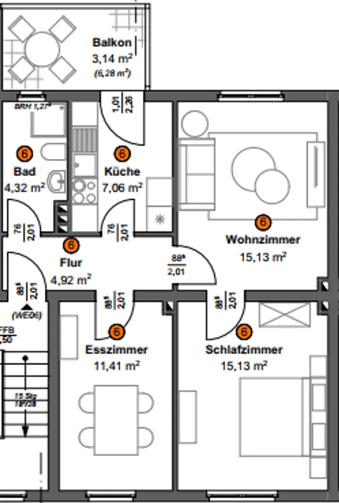 3 Zimmer Wohnung mit 60 m² in Bochum – Bild 3
