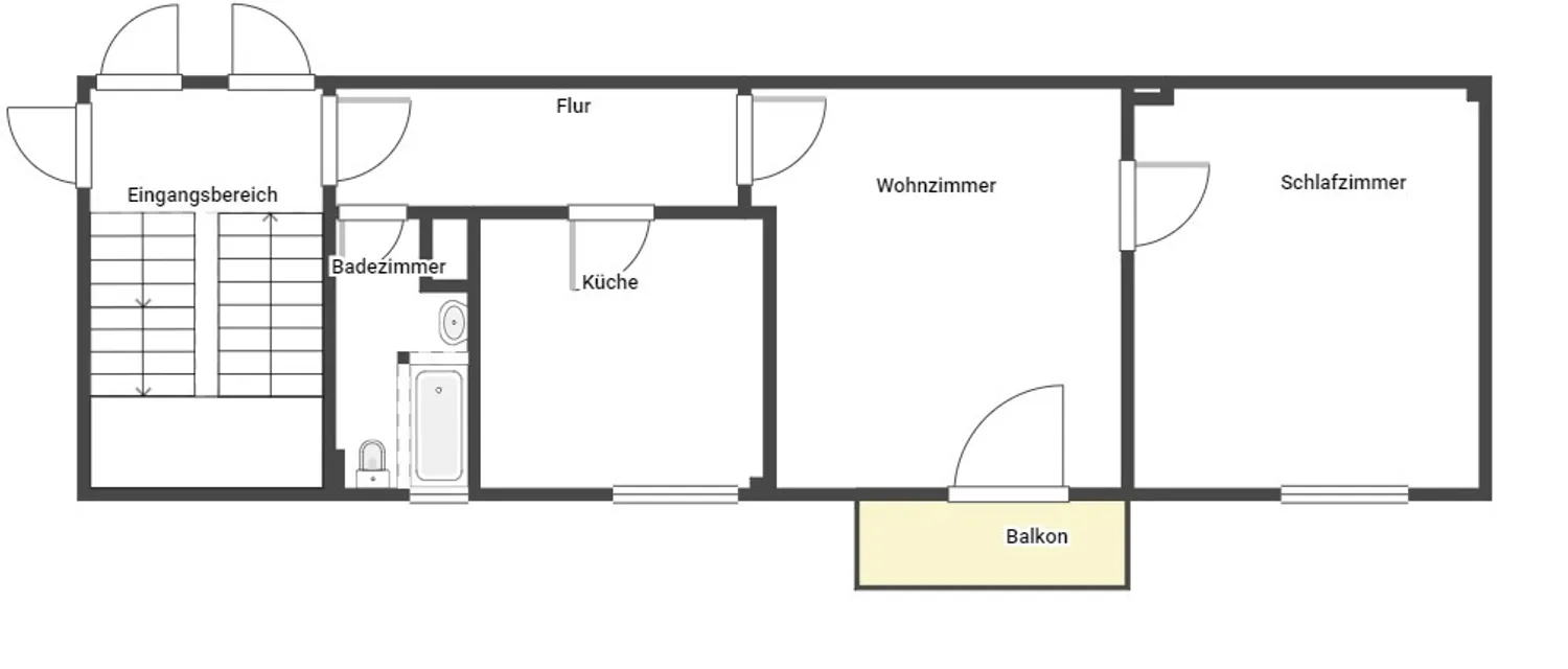 2 Zimmer Wohnung mit 46 m² in Ludwigshafen am Rhein – Bild 1