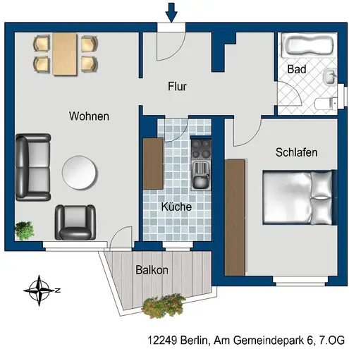 2 Zimmer Wohnung mit 60 m² in Berlin – Bild 3