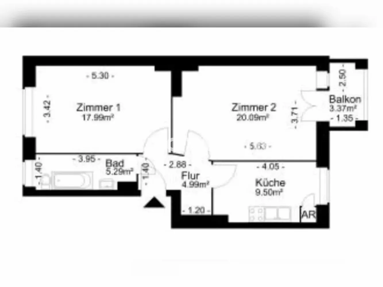 2 room apartment with 59 m² in Berlin – Photo 1