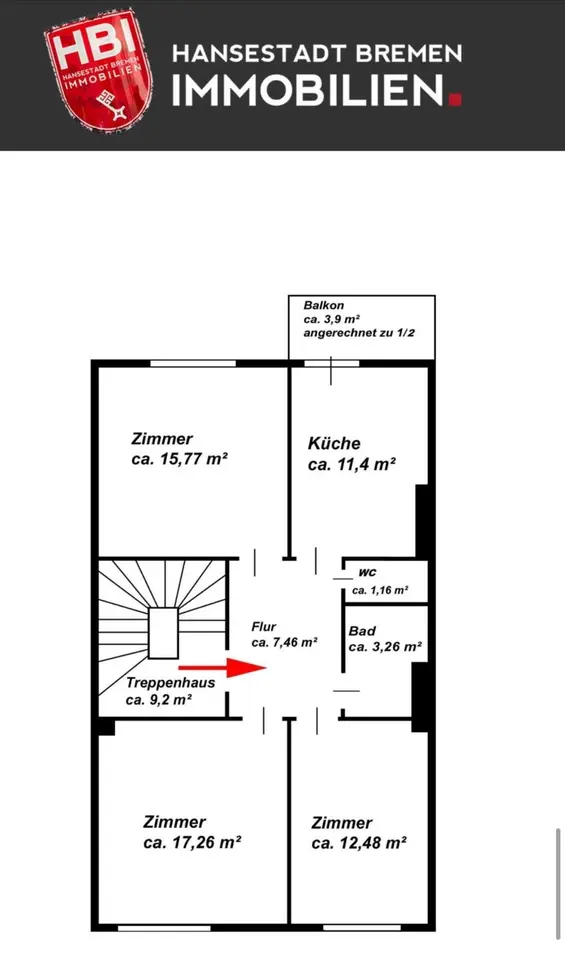 2 Zimmer Wohnung mit 70 m² in Bremen – Bild 9