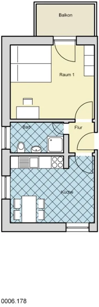 1 Zimmer Wohnung mit 36 m² in Wuppertal – Bild 3