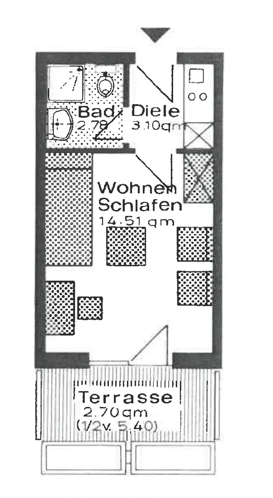 1 Zimmer Wohnung mit 23 m² in Passau – Bild 3