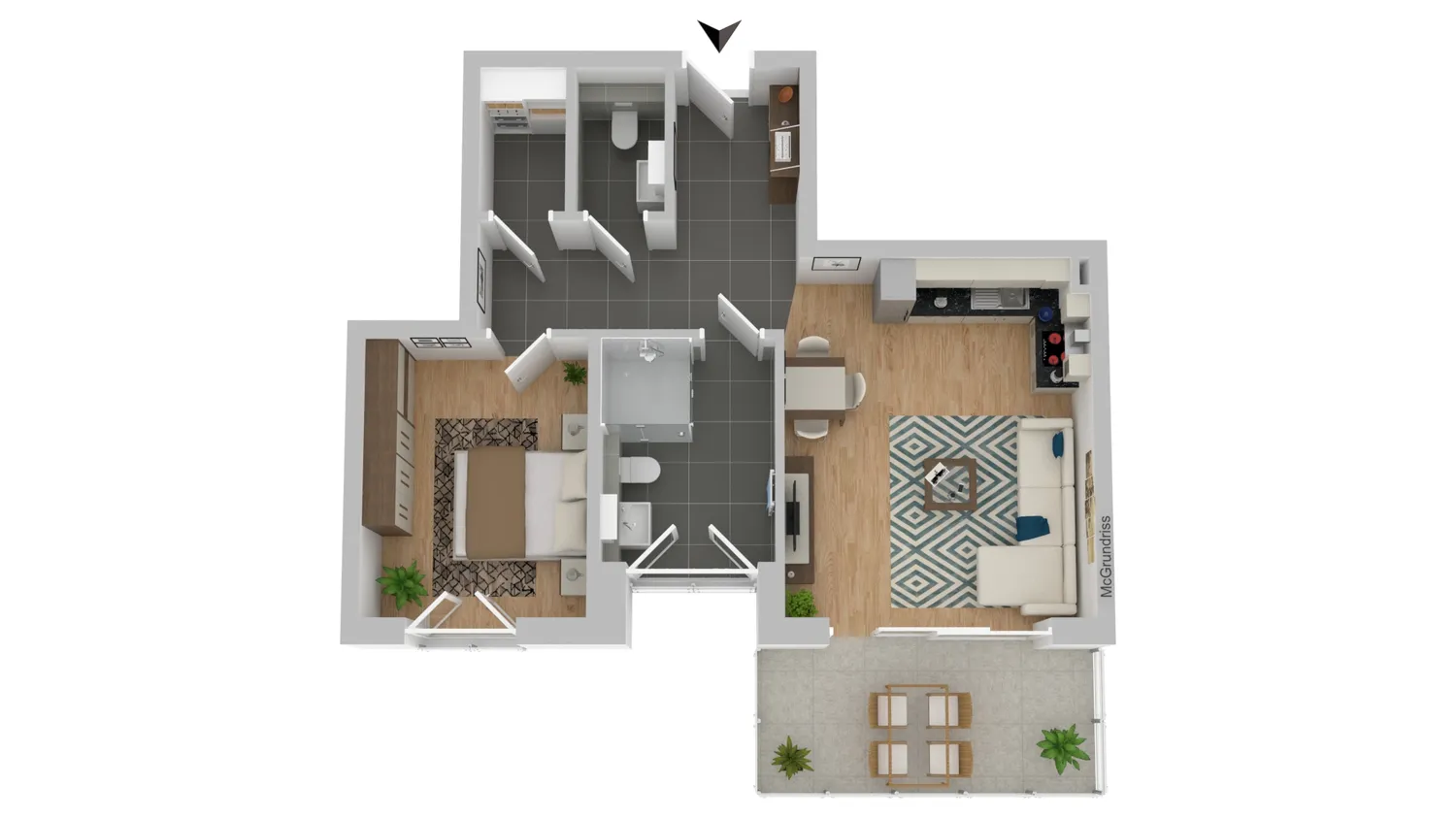 3 Zimmer Wohnung mit 57 m² in Unna – Bild 1