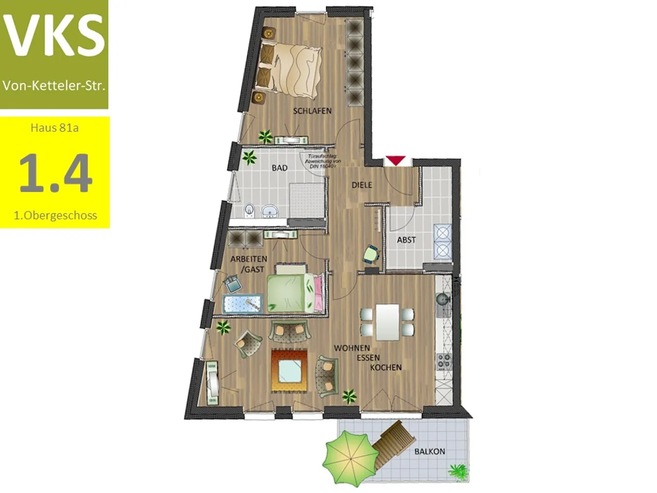 3 room apartment with 87 m² in Leverkusen – Photo 5