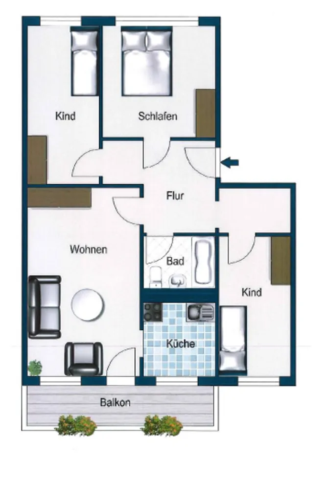 4 Zimmer Wohnung mit 76 m² in Dresden – Bild 2