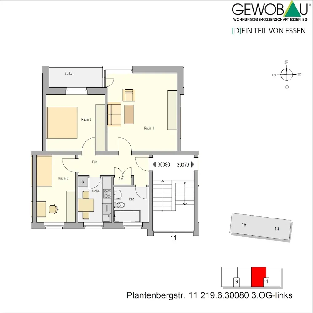 3 Zimmer Wohnung mit 65 m² in Essen – Bild 8