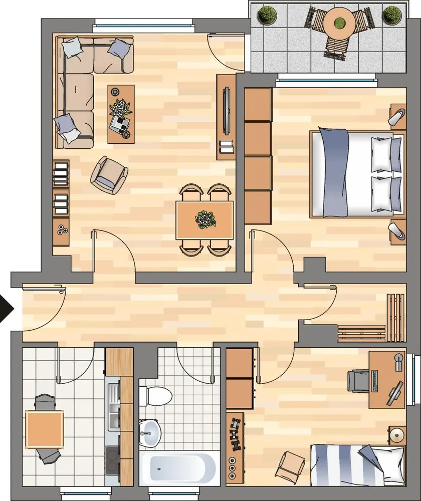 3 room apartment with 71 m² in Bochum – Photo 3