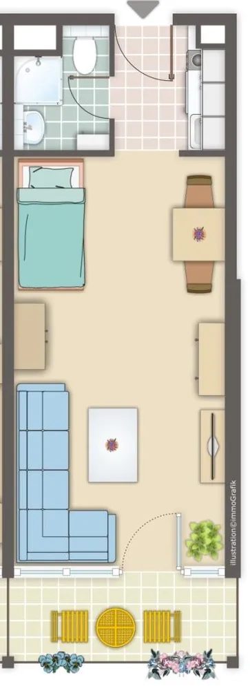 1 room apartment with 29 m² in Erlangen – Photo 6