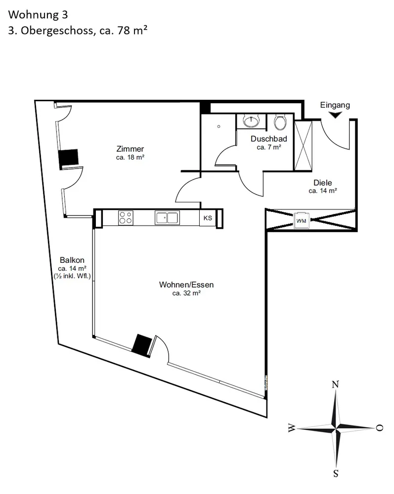 2 Zimmer Wohnung mit 78 m² in Hamburg – Bild 9