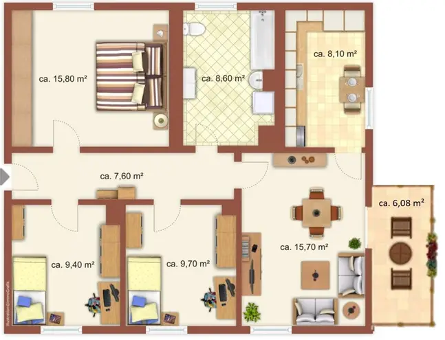 4 Zimmer Wohnung mit 78 m² in Halle (Saale) – Bild 5