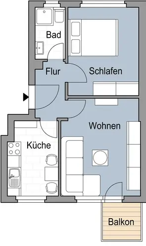 2 Zimmer Wohnung mit 41 m² in Berlin – Bild 2
