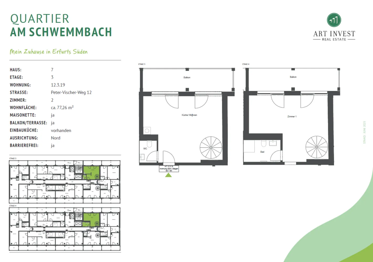 2 Zimmer Wohnung mit 77 m² in Erfurt – Bild 3