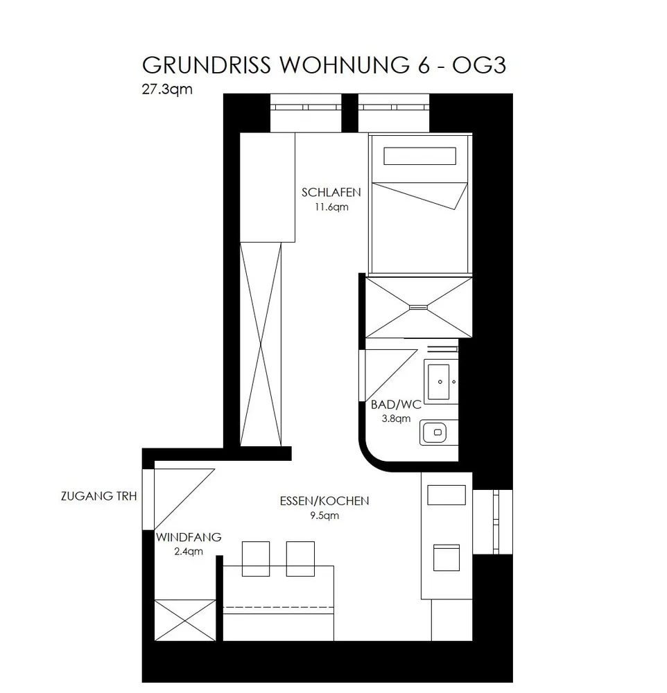 1 Zimmer Wohnung mit 27 m² in Ingolstadt – Bild 7
