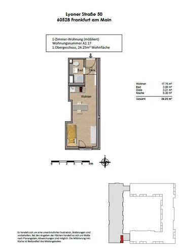 1 Zimmer Wohnung mit 24 m² in Frankfurt am Main – Bild 10