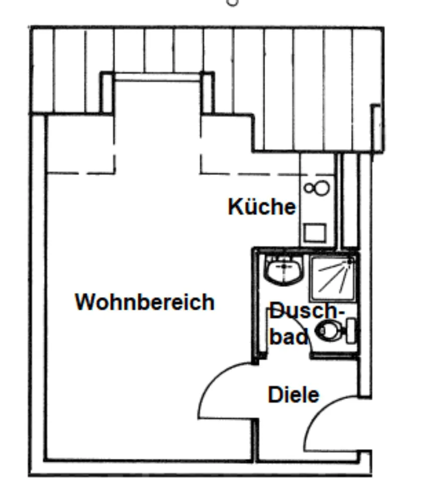 1 Zimmer Wohnung mit 27 m² in Düsseldorf – Bild 3