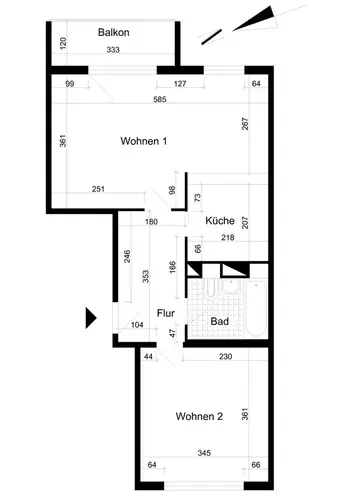 2 room apartment with 48 m² in Magdeburg – Photo 2