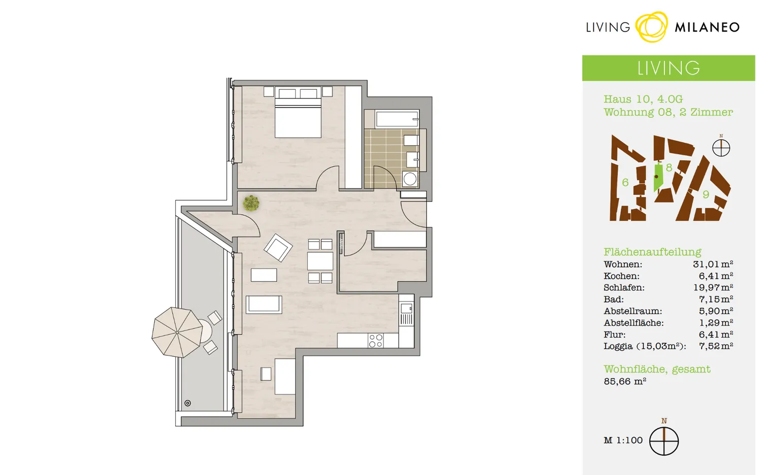2 Zimmer Wohnung mit 86 m² in Stuttgart – Bild 8