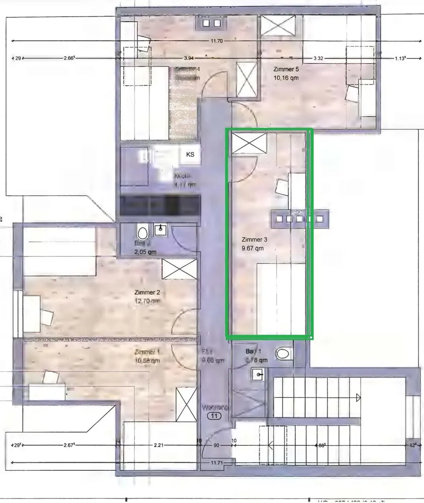 1 Zimmer Wohnung mit 10 m² in Nürnberg – Bild 8
