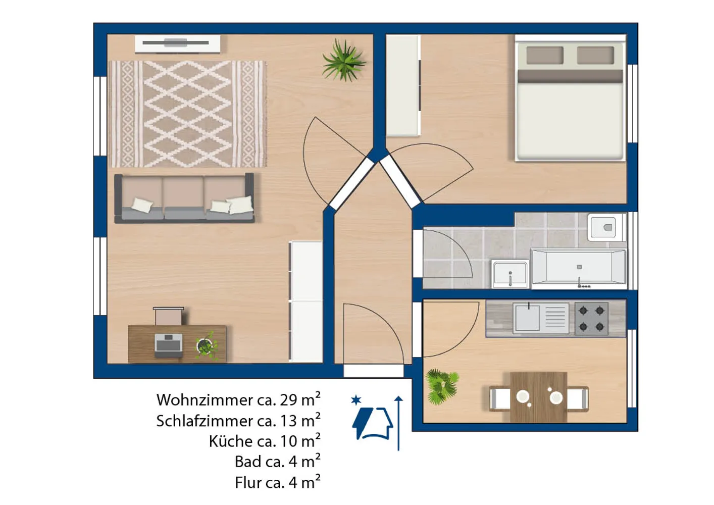 2 room apartment with 58 m² in Halle (Saale) – Photo 8