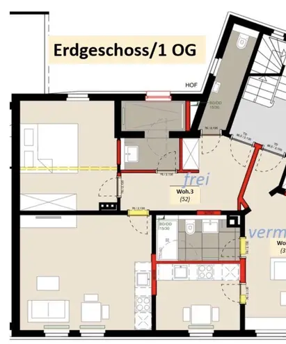 2 Zimmer Wohnung mit 52 m² in Stuttgart – Bild 2