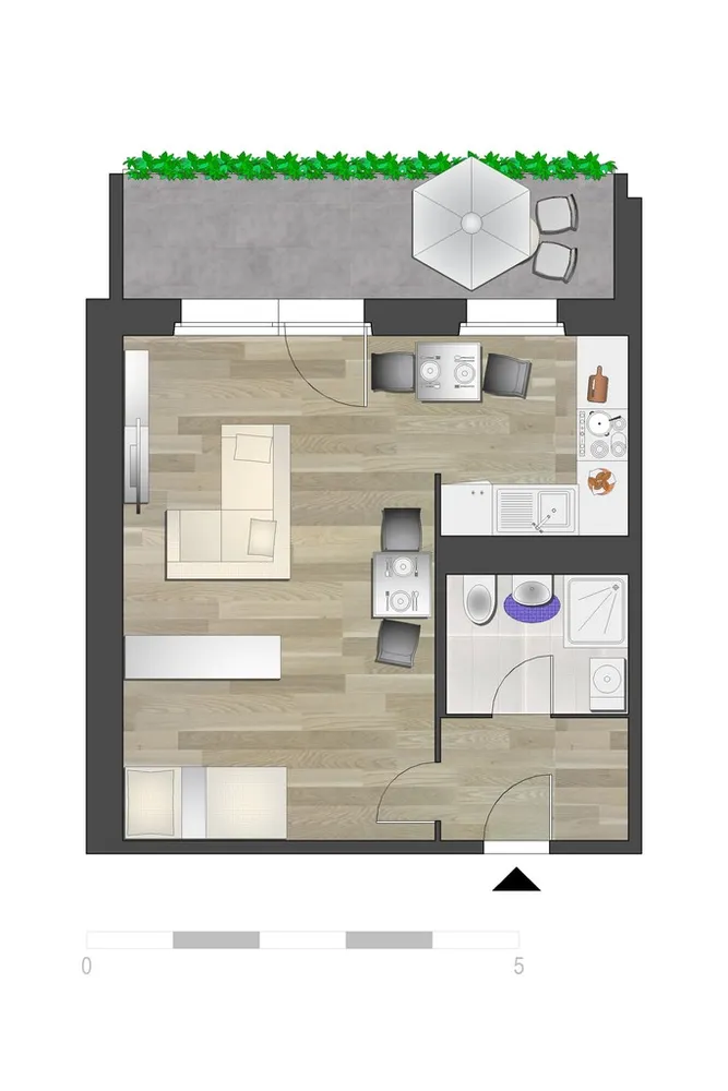 1 room apartment with 36 m² in Chemnitz – Photo 6