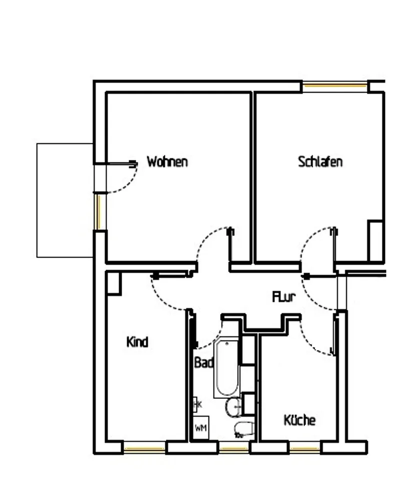 3 room apartment with 60 m² in Mühlhausen – Photo 7