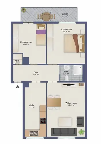 3 Zimmer Wohnung mit 76 m² in Essen – Bild 8