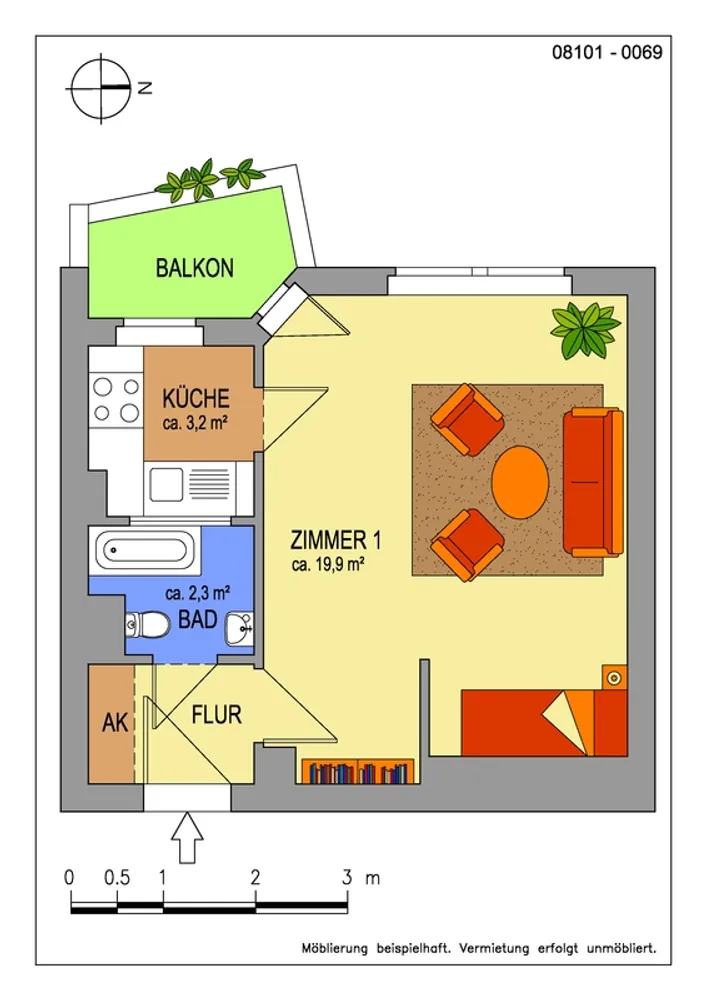 1 Zimmer Wohnung mit 30 m² in Berlin – Bild 2
