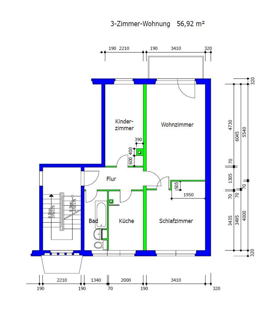 3 Zimmer Wohnung mit 57 m² in Suhl – Bild 4