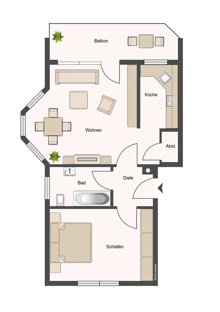 2 room apartment with 48 m² in Radebeul – Photo 8