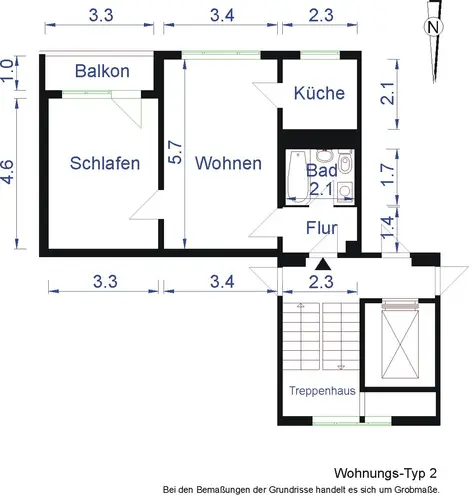 2 Zimmer Wohnung mit 47 m² in Magdeburg – Bild 4