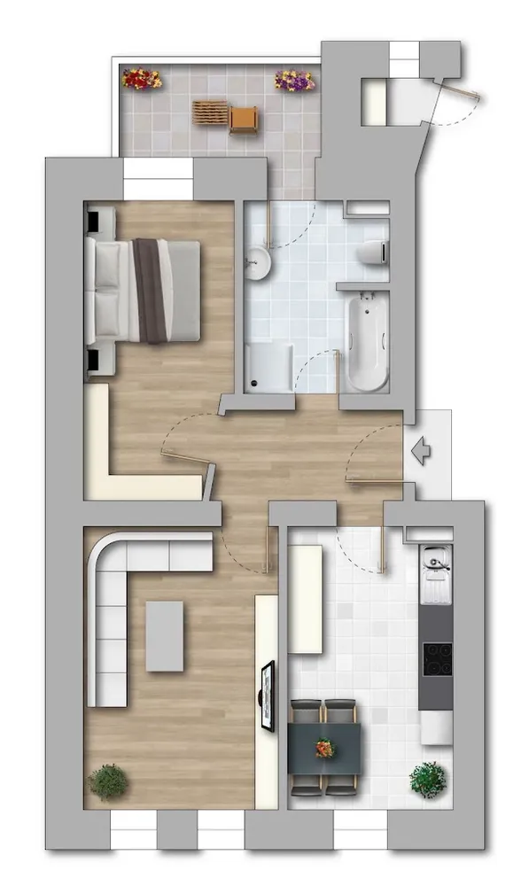2 room apartment with 60 m² in Chemnitz – Photo 8
