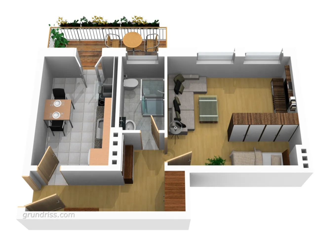 1 Zimmer Wohnung mit 43 m² in Magdeburg – Bild 2