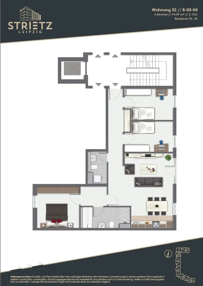 4 Zimmer Wohnung mit 95 m² in Leipzig – Bild 5